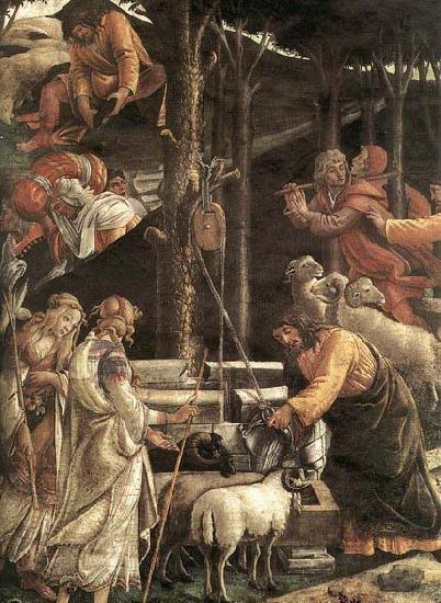 BOTTICELLI, Sandro Scenes from the Life of Moses Spain oil painting art